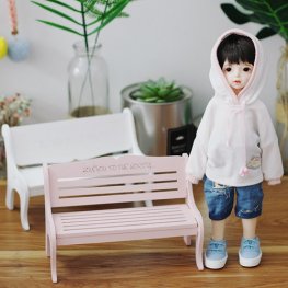 1/6 size Bench White/Pink